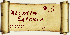 Miladin Salević vizit kartica